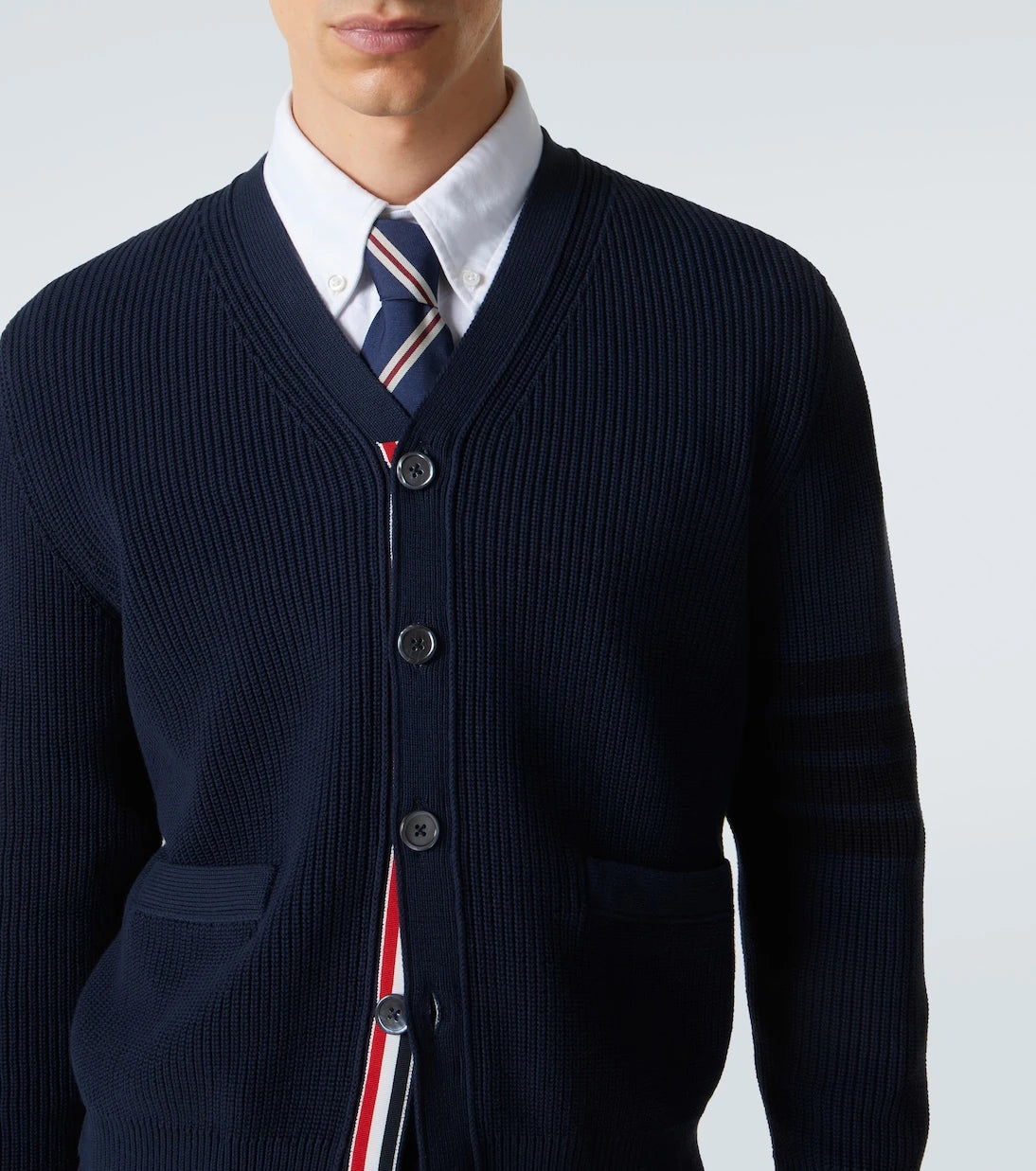 Thom Browne - 4-Bar cotton cardigan