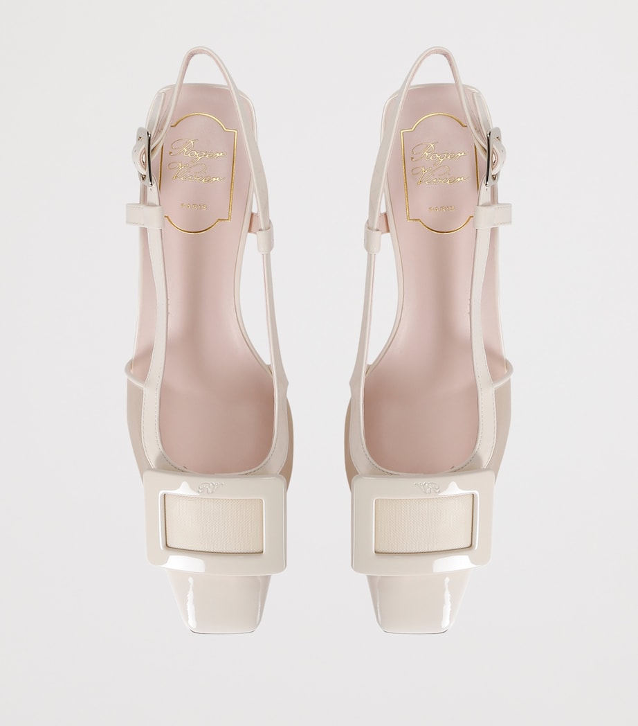 Beige Belle Vivier Slingback Pumps 45