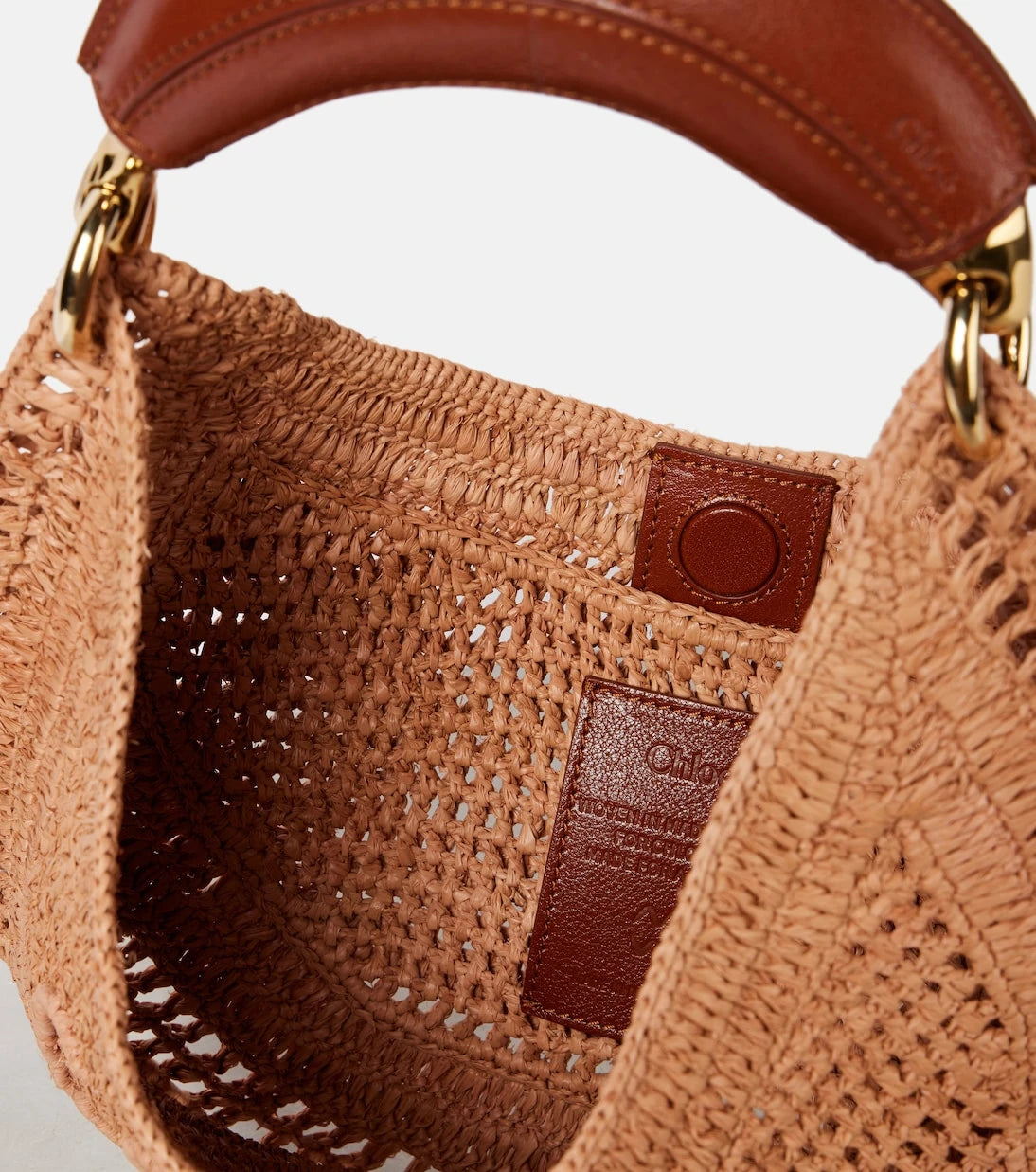Chloé - Summer Banana raffia-effect shoulder bag