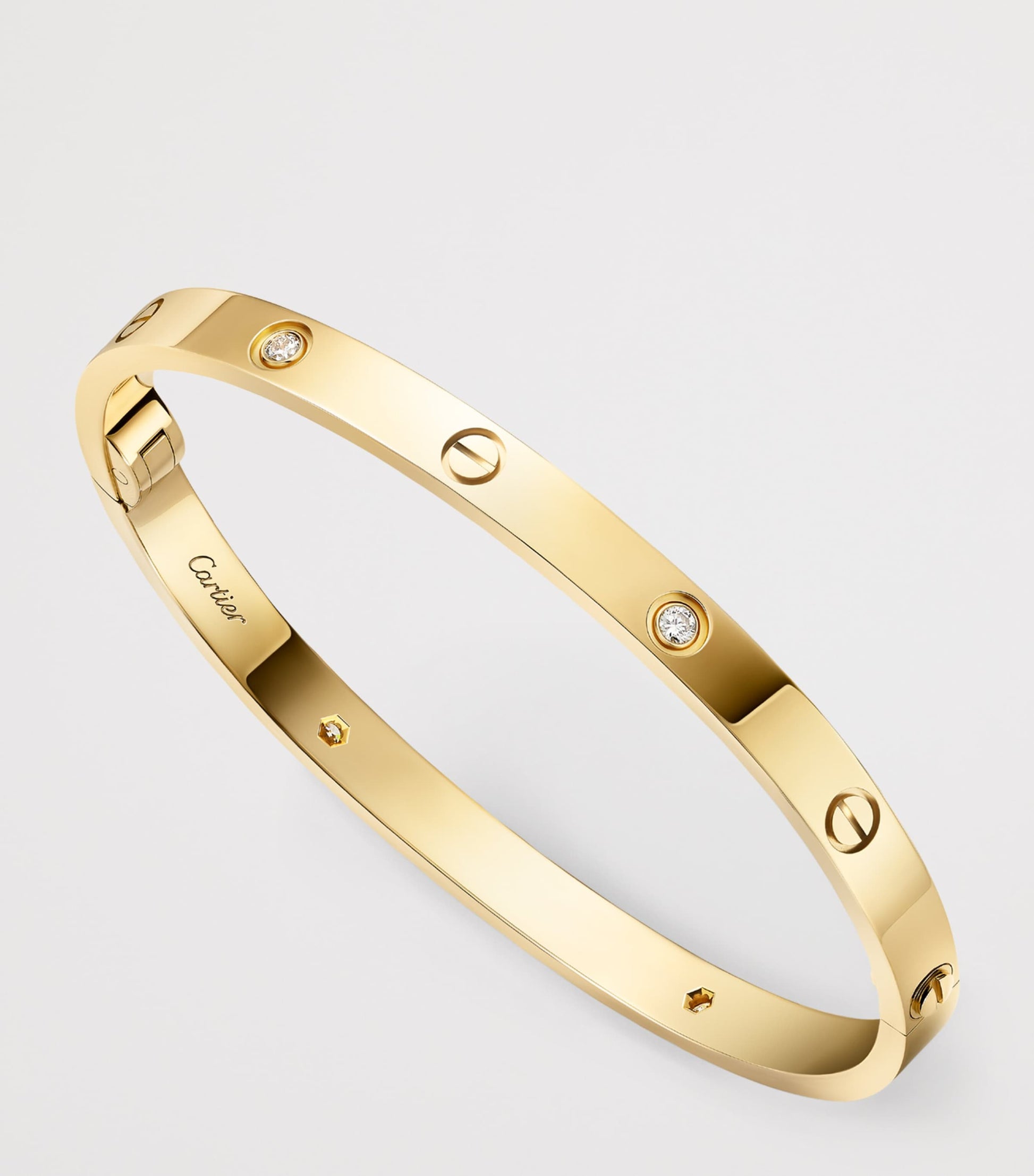 Cartier Medium Yellow Gold and Diamond LOVE Bracelet