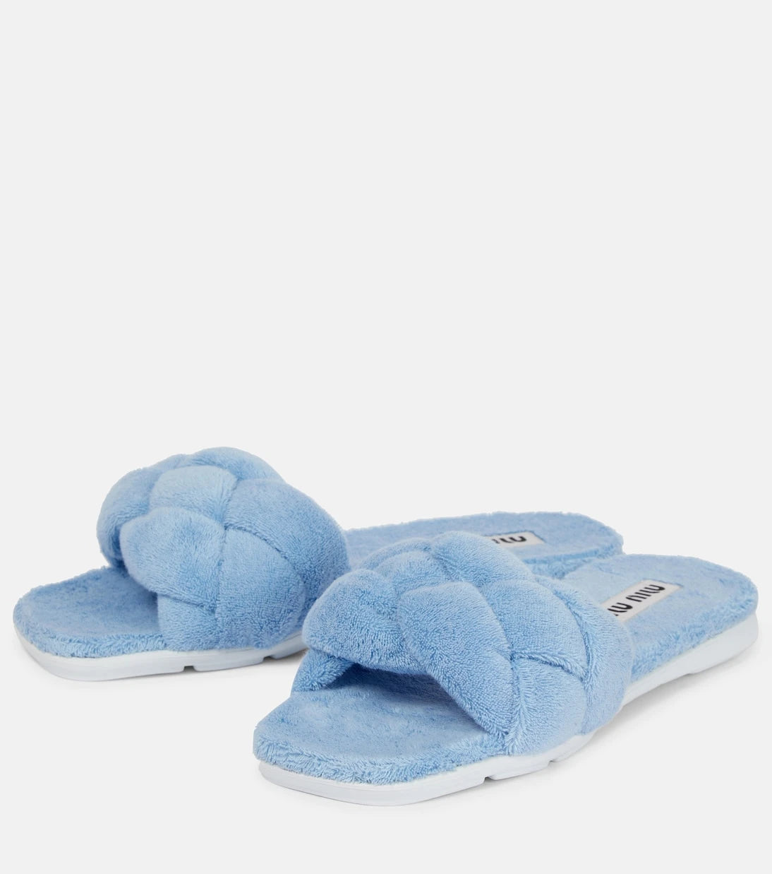 Miu Miu - Woven terry slides