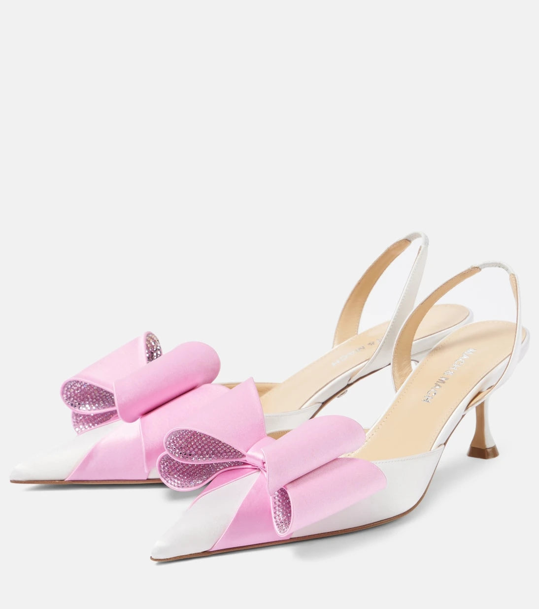 Mach & Mach - Le Cadeau satin slingback pumps