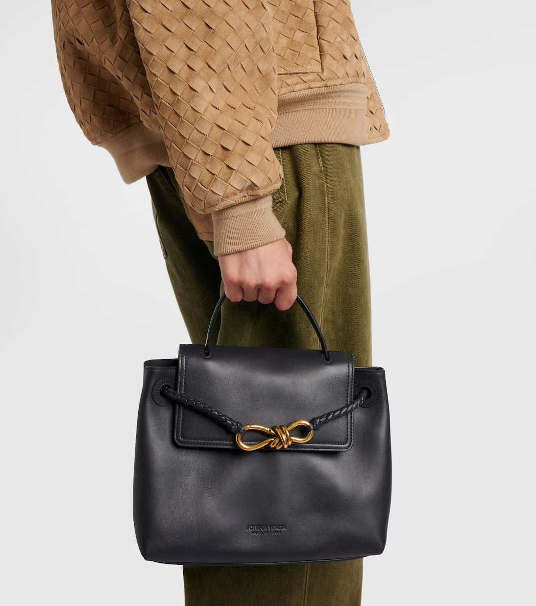 Bottega Veneta - حقيبة توت جلد صغيرة Ciao Ciao