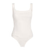 Good American White Scuba Corset Bodysuit