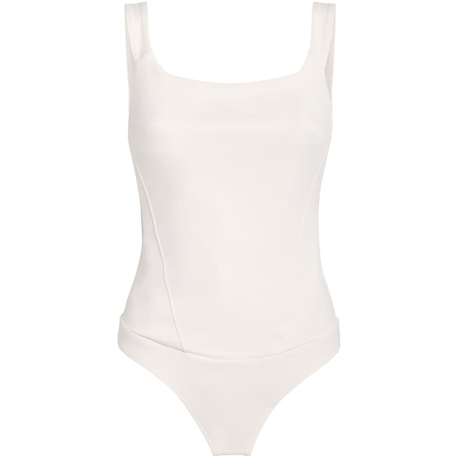 Good American White Scuba Corset Bodysuit