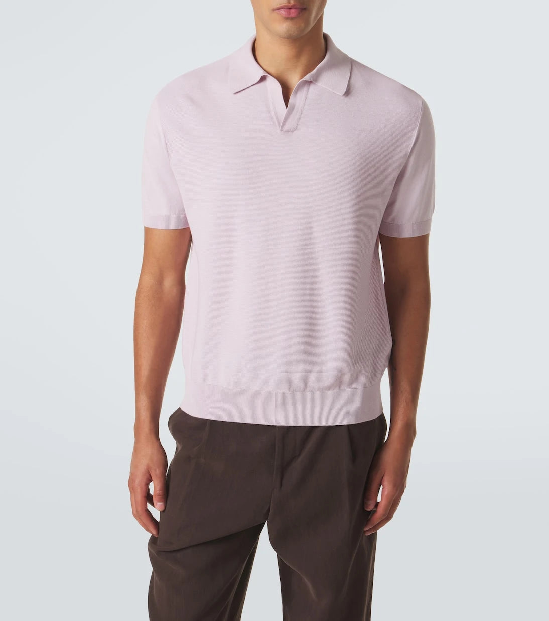 Canali - Cotton and silk polo shirt