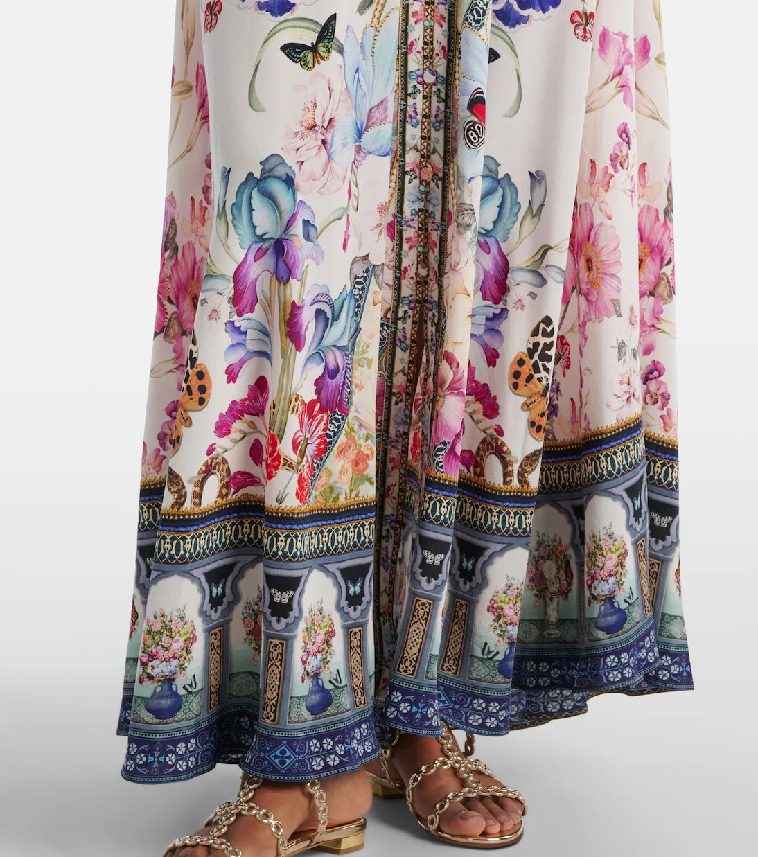 Camilla - Crystal-embellished silk maxi dress