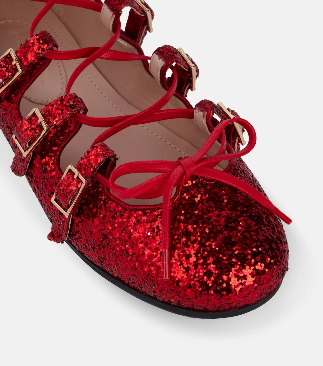 Simone Rocha - Ghillie glitter ballet flats