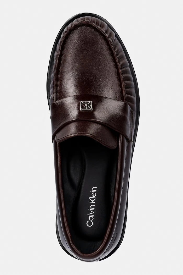 Calvin Klein Kadın Deri Mokasen ROUND LOAFER LTH HDW