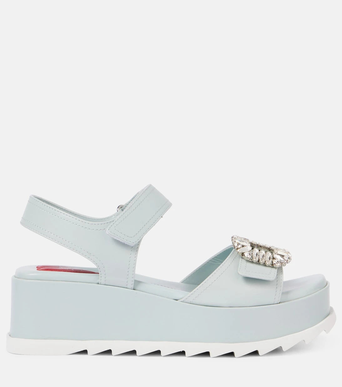 Roger Vivier - Embellished leather platform sandals