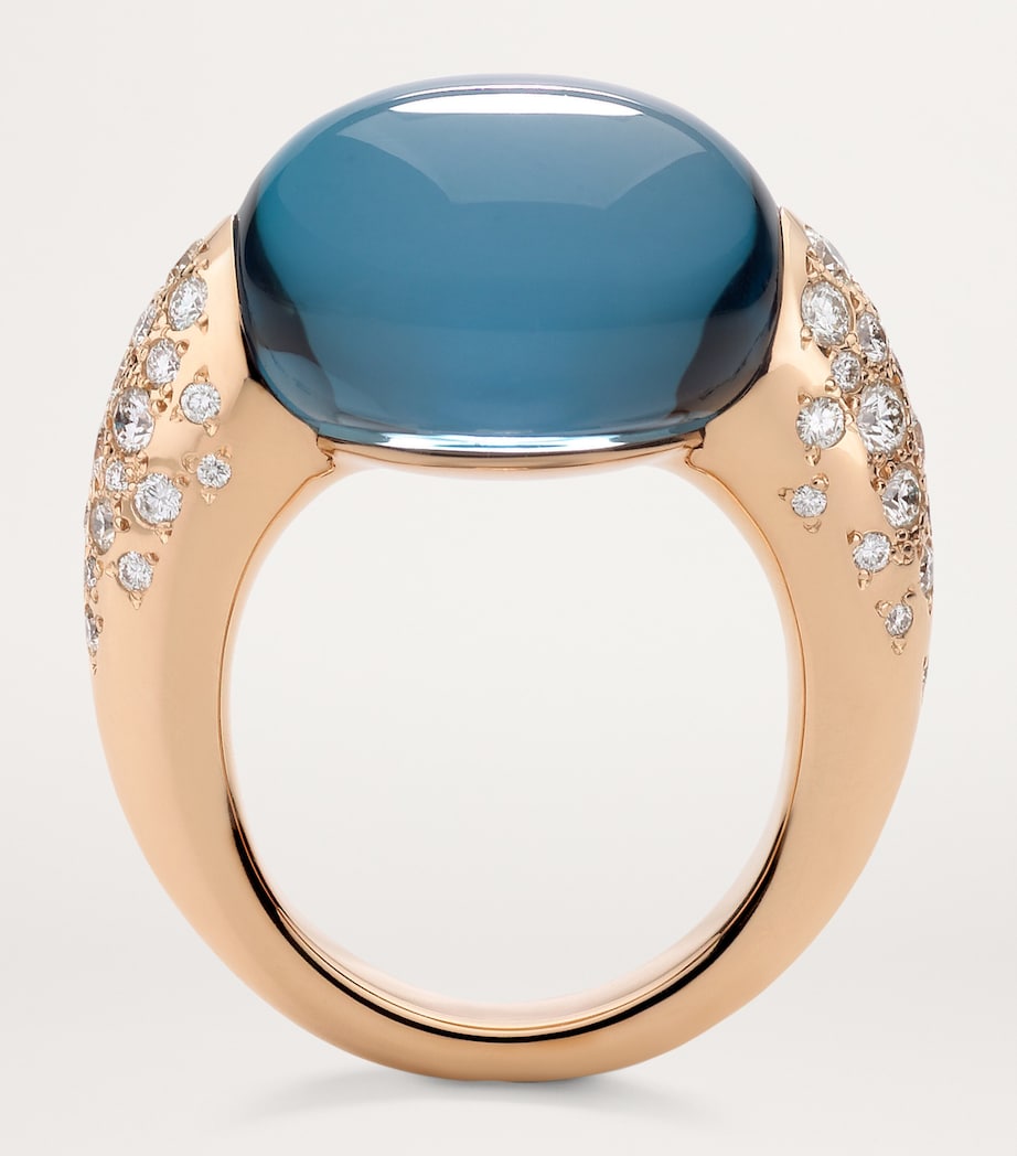 Rose Gold, Diamond and Topaz Iconica Ring
