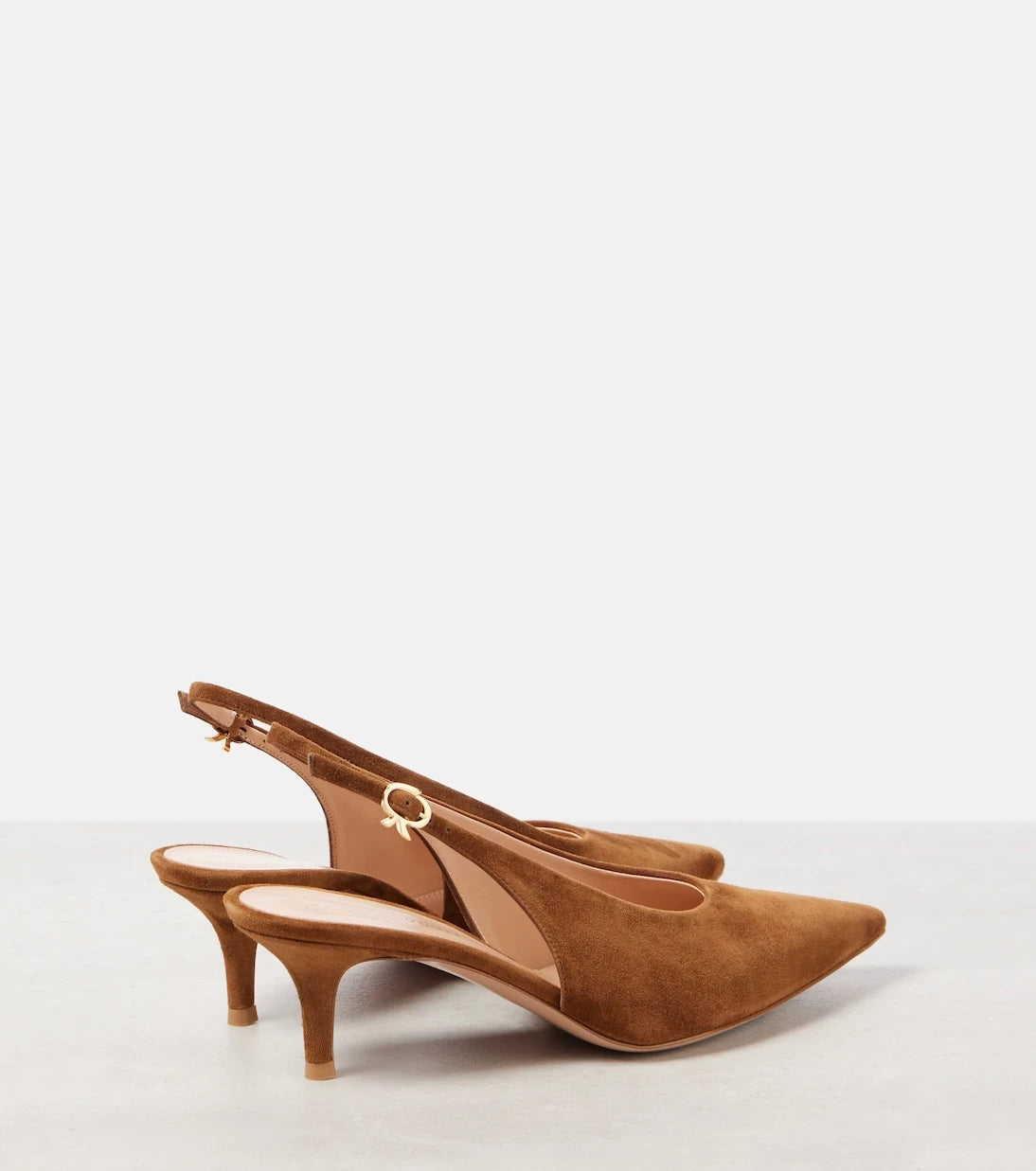 Gianvito Rossi - Robbie 55 suede slingback pumps