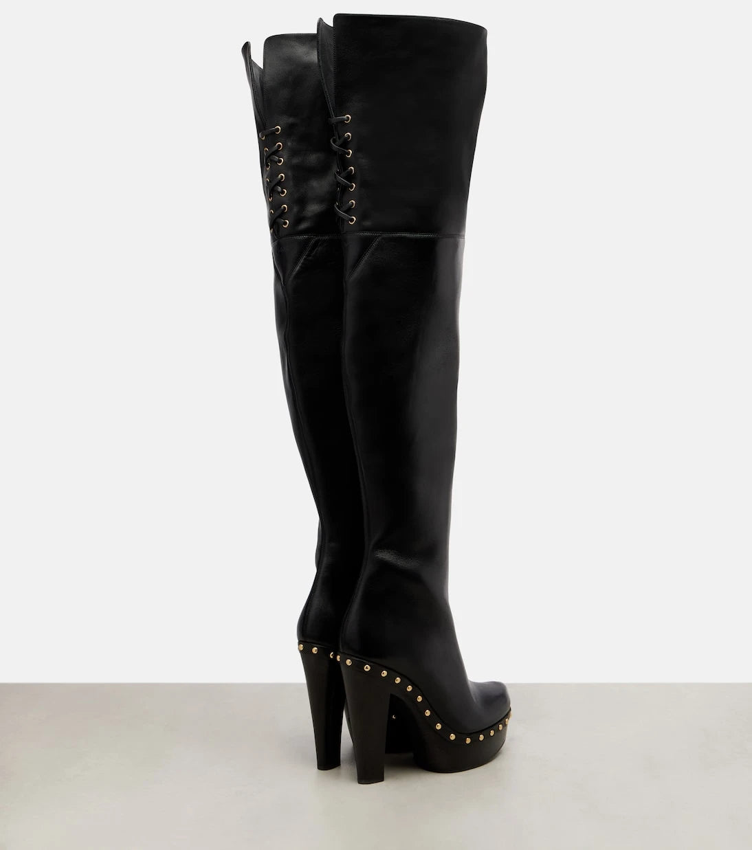 Chloé - Lola studded leather over-the-knee boots
