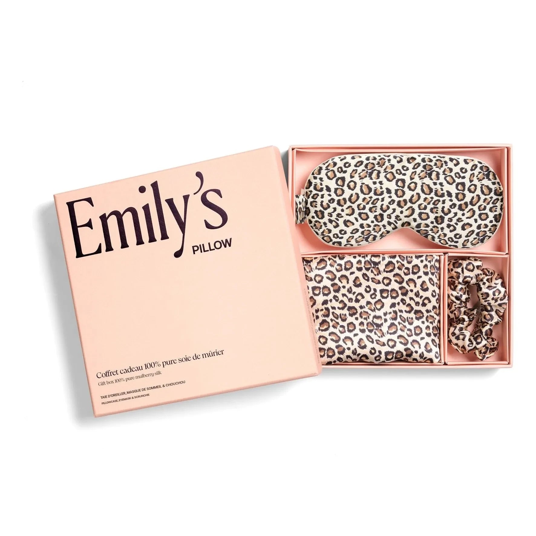 Emily's Pillow - Leopard print silk sleep set