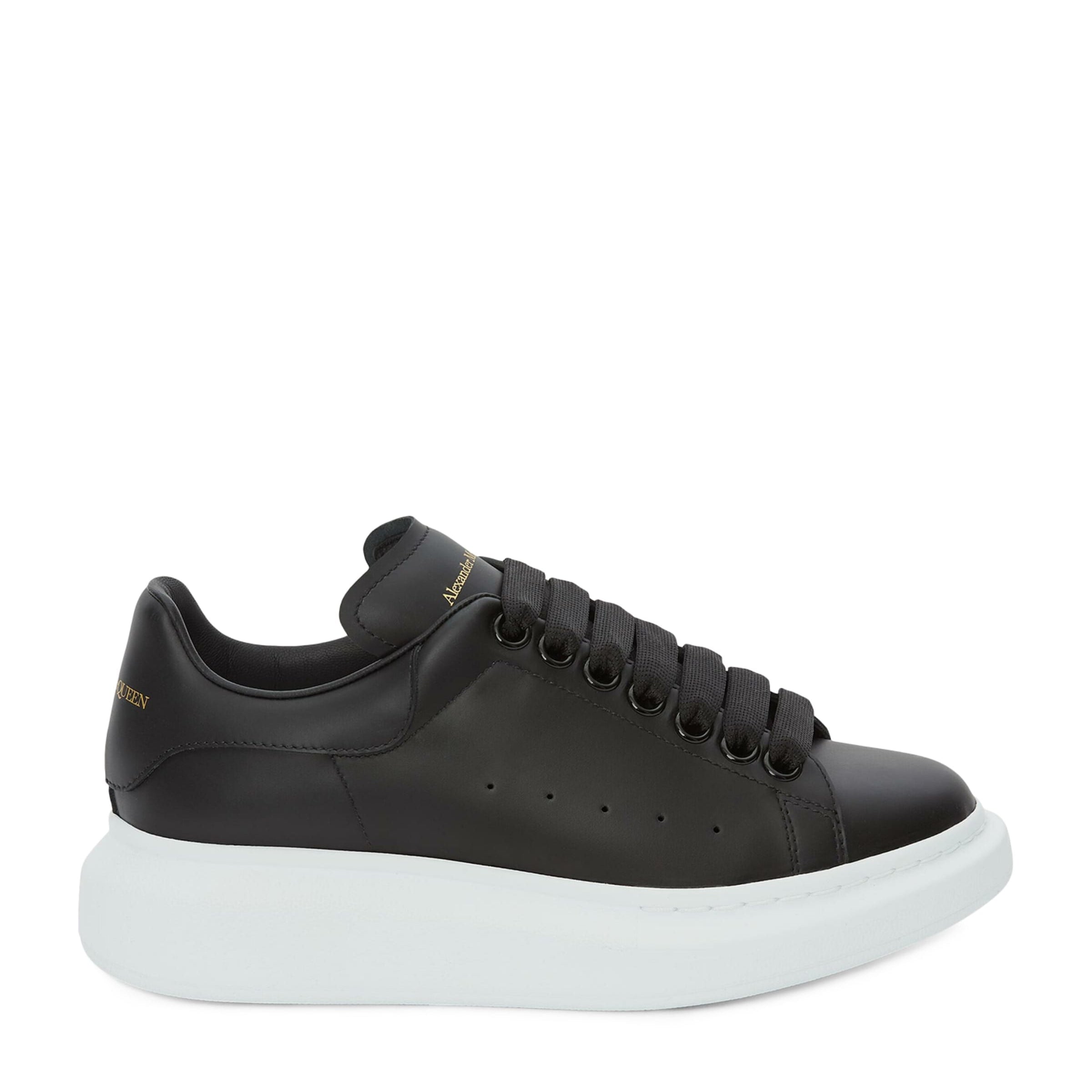 McQueen Black Leather Oversized Sneakers