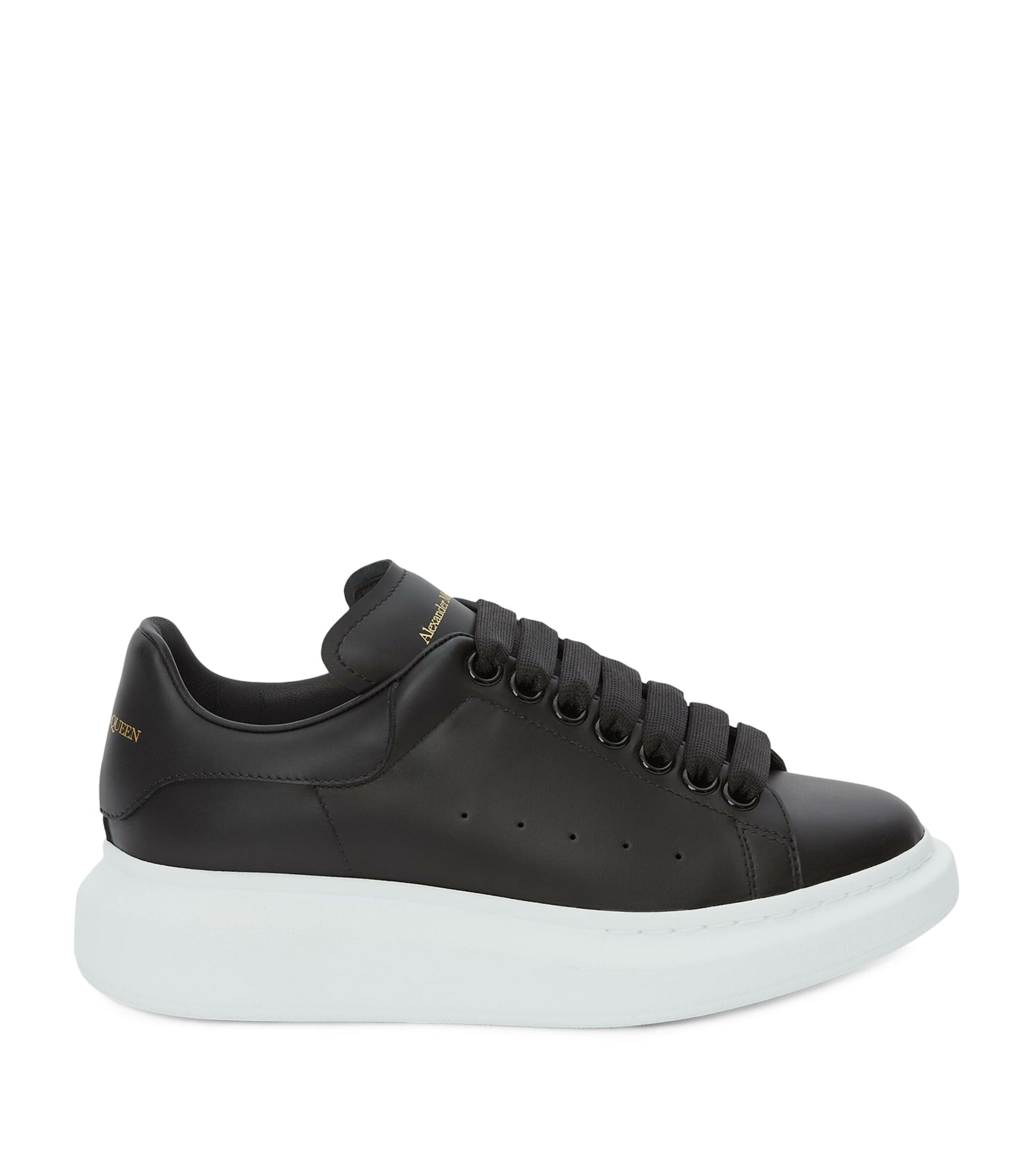 McQueen Black Leather Oversized Sneakers