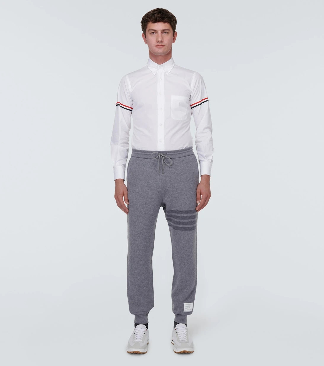 Thom Browne - 4-Bar wool-blend sweatpants