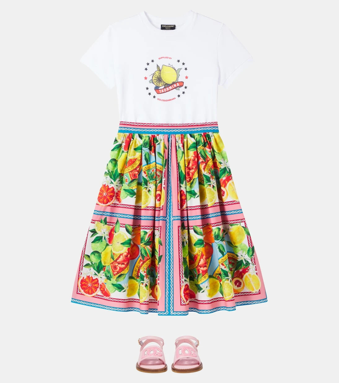 Dolce&Gabbana Kids - Taormina printed cotton skirt