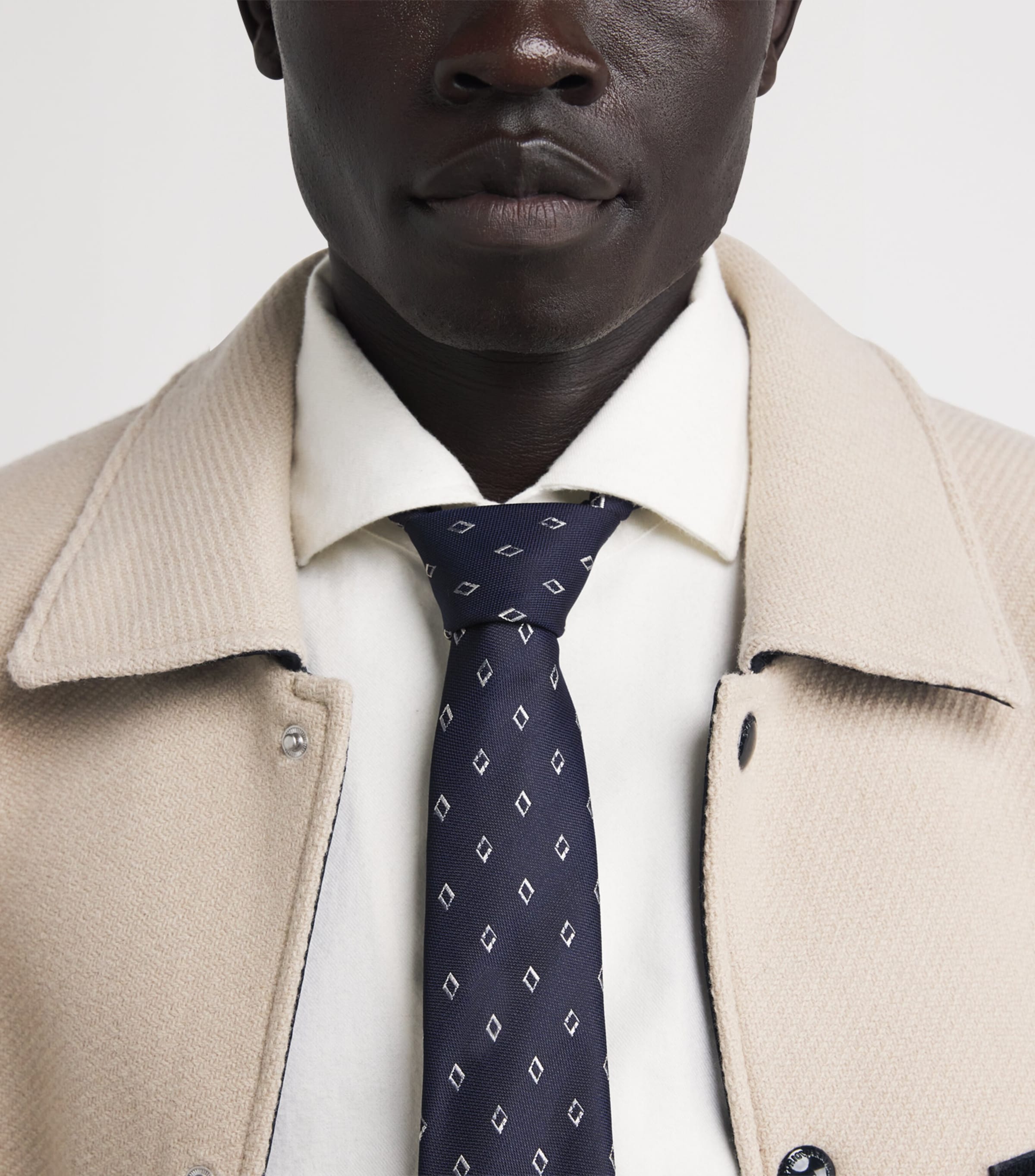 Emporio Armani Silk Jacquard Diamond Tie