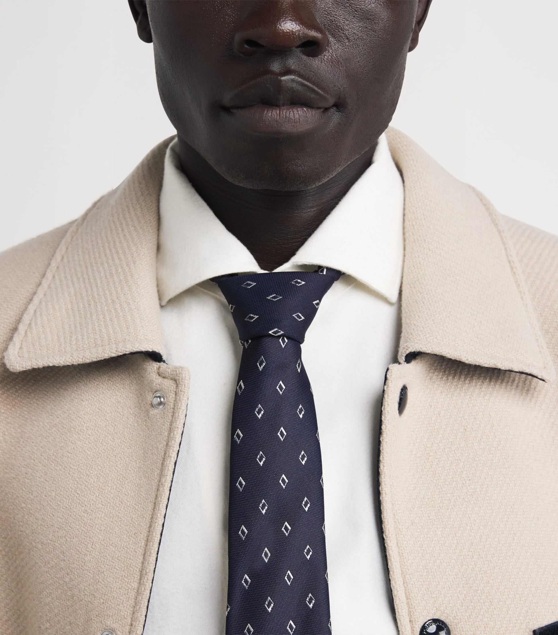 Emporio Armani Silk Jacquard Diamond Tie