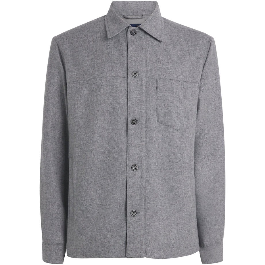 Paul & Shark Grey Wool-Cashmere Overshirt