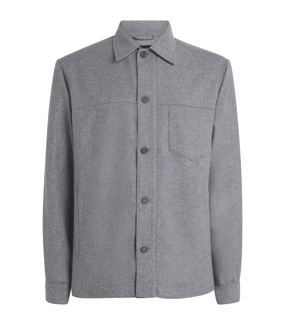 Paul & Shark Grey Wool-Cashmere Overshirt