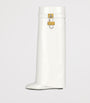 Givenchy White Leather Shark Lock Knee-High Boots 90