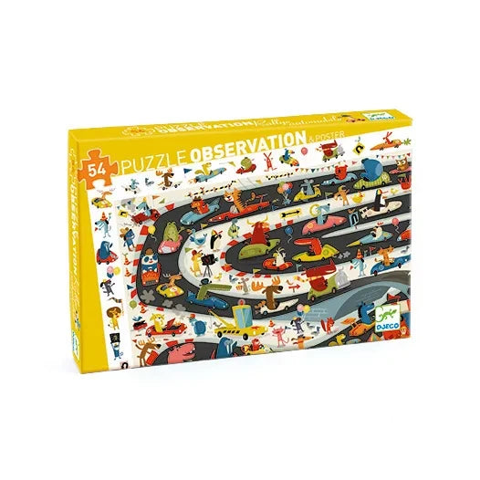 Djeco - 54-piece Car Rally Puzzle
