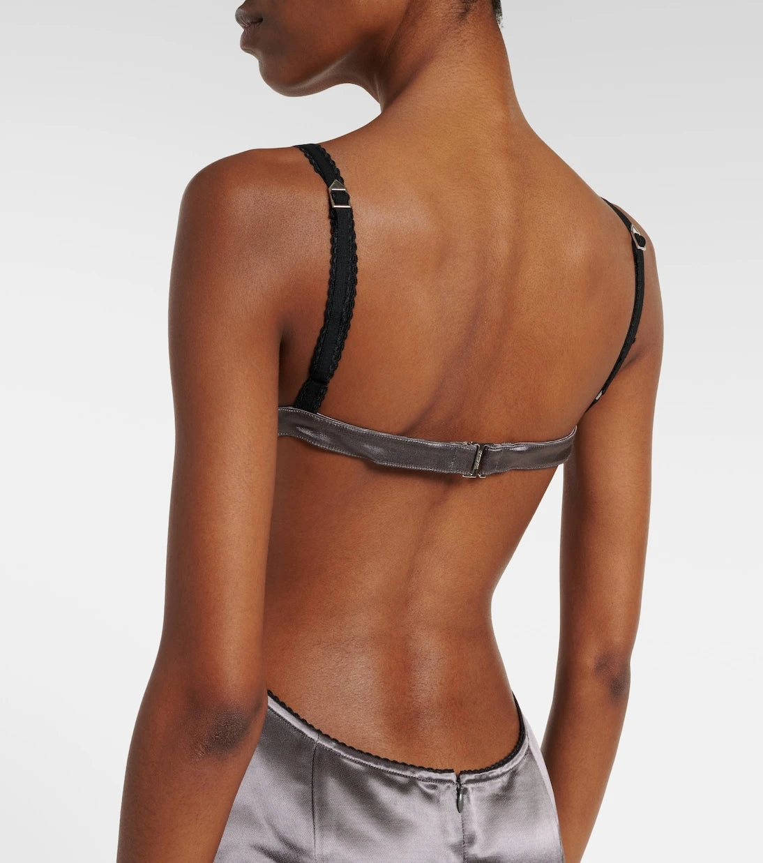 The Attico - Open-back satin midi dress
