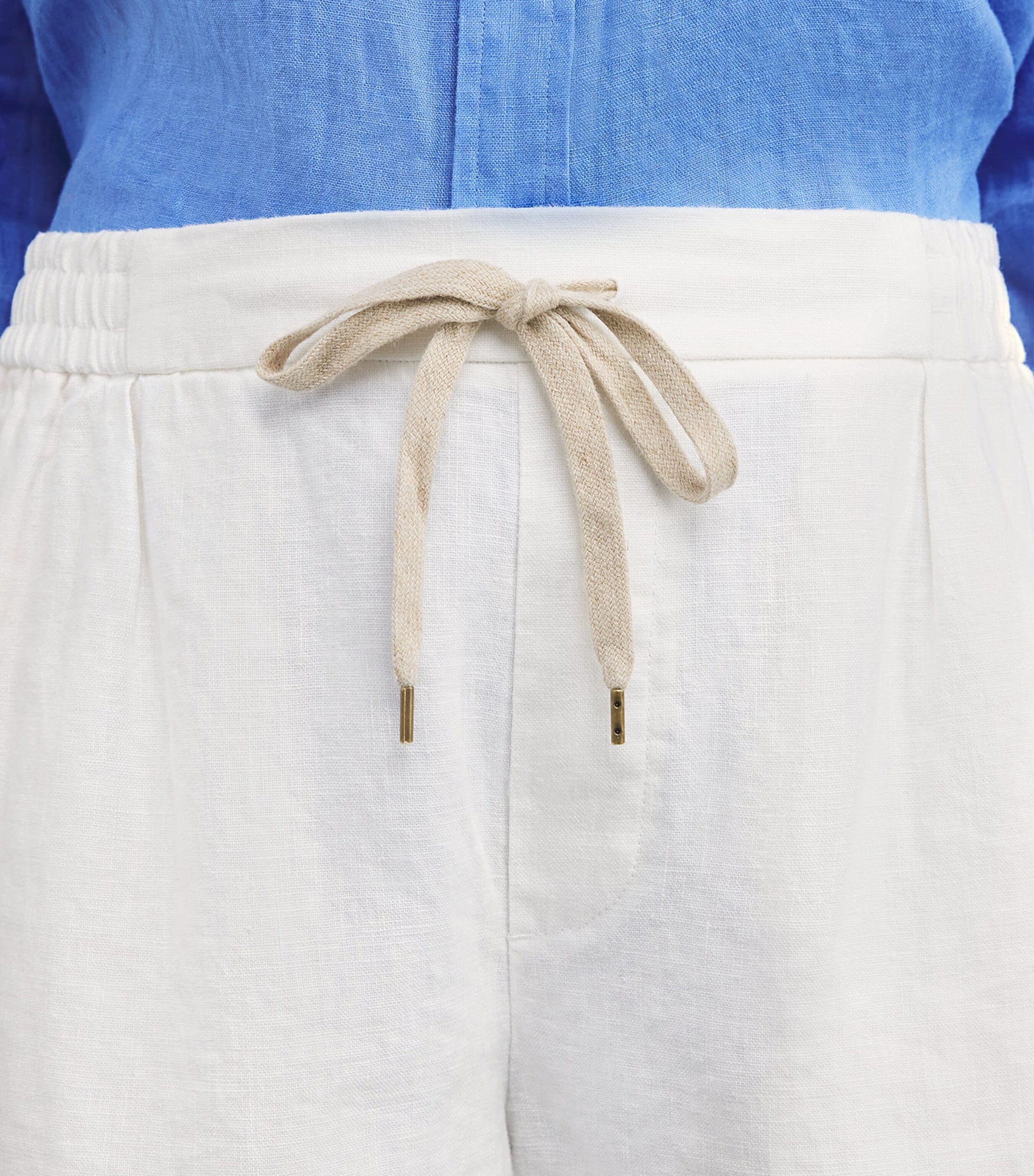 Polo Ralph Lauren White Linen Shorts