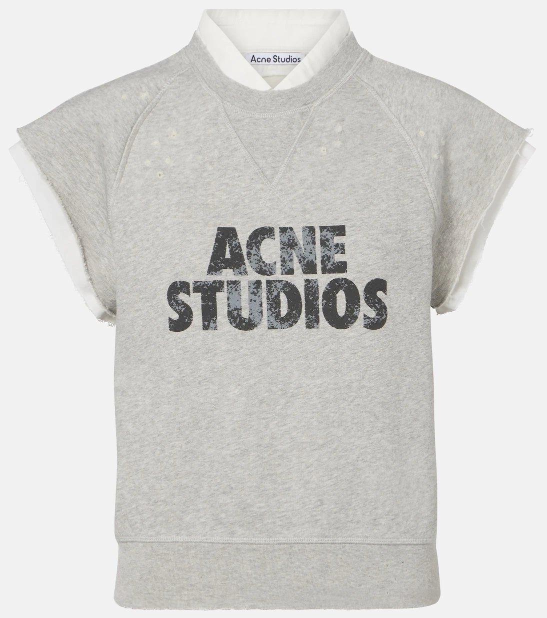 Acne Studios - Layered logo cotton fleece vest