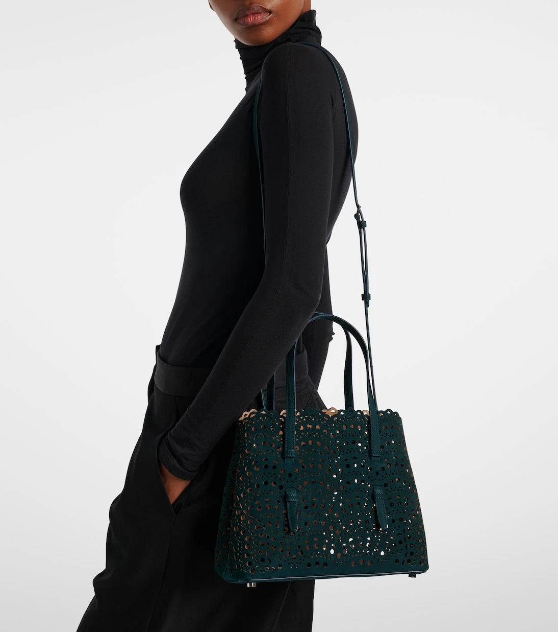 Alaïa - Le Mina 25 Vienne Wave leather tote bag