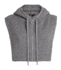 Maje Black Wool-Cashmere Hooded Collar