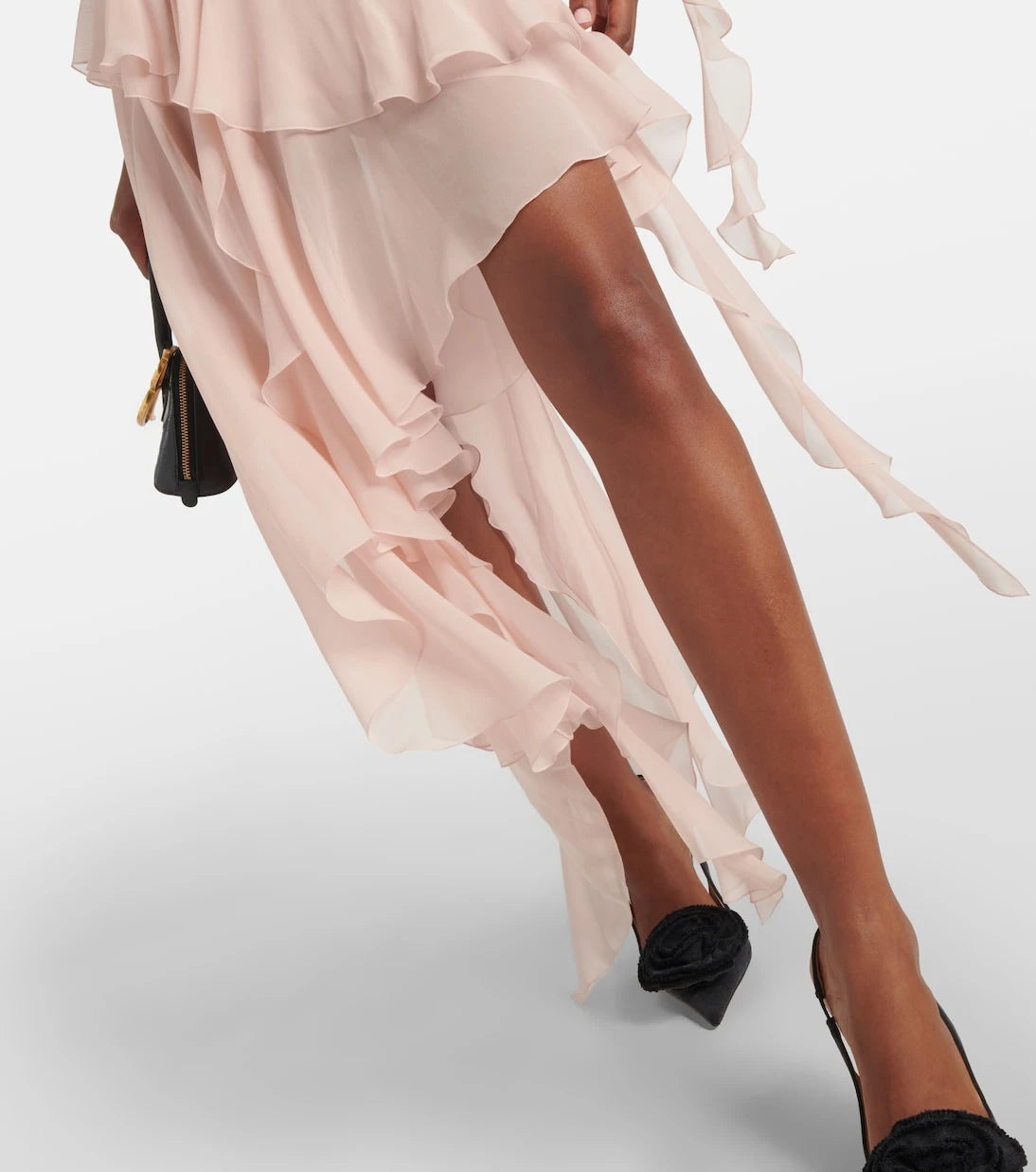 Blumarine - Ruffled silk georgette minidress