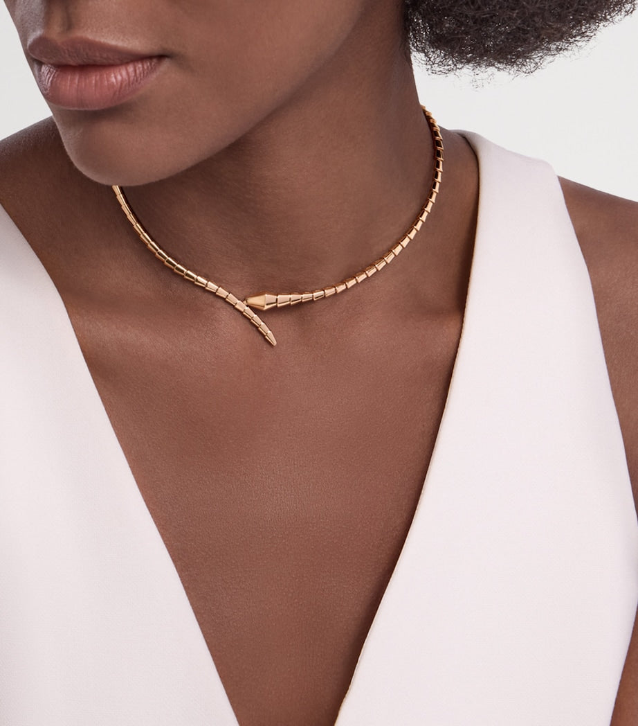 Rose Gold Serpenti Viper Necklace