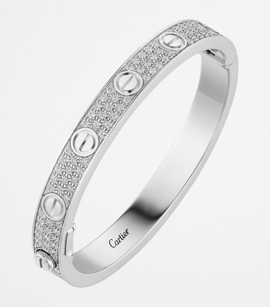 White Gold and Diamond LOVE Bracelet