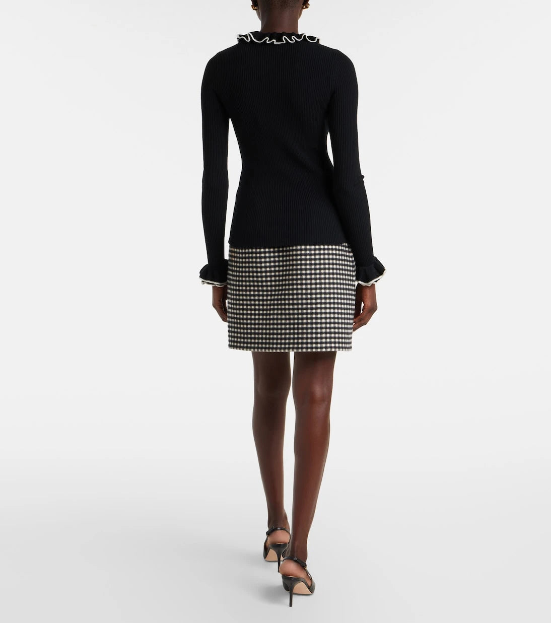 Valentino - Ruffled virgin wool sweater