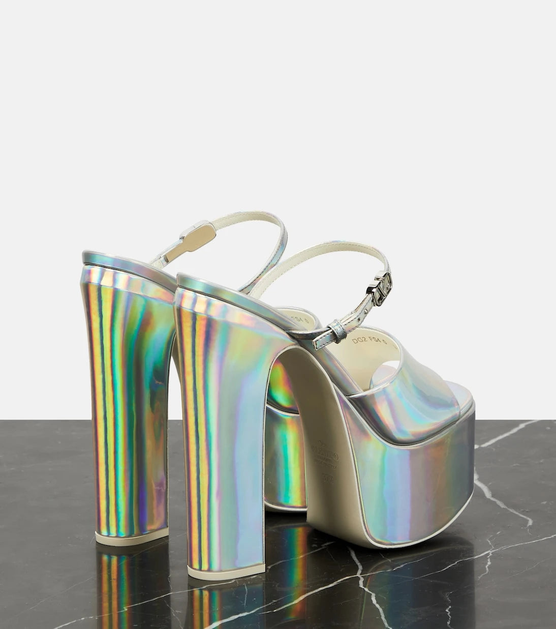 Valentino Garavani - VLogo holographic platform sandals