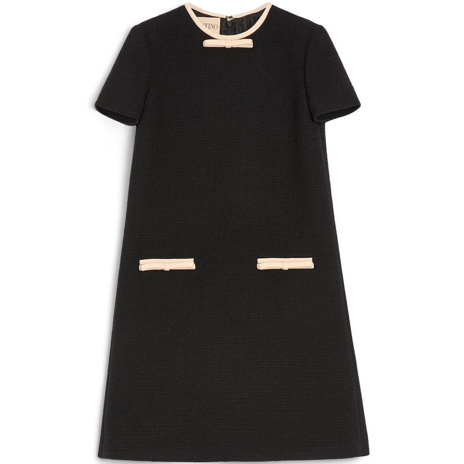 Valentino Beige Wool-Blend Mini Dress