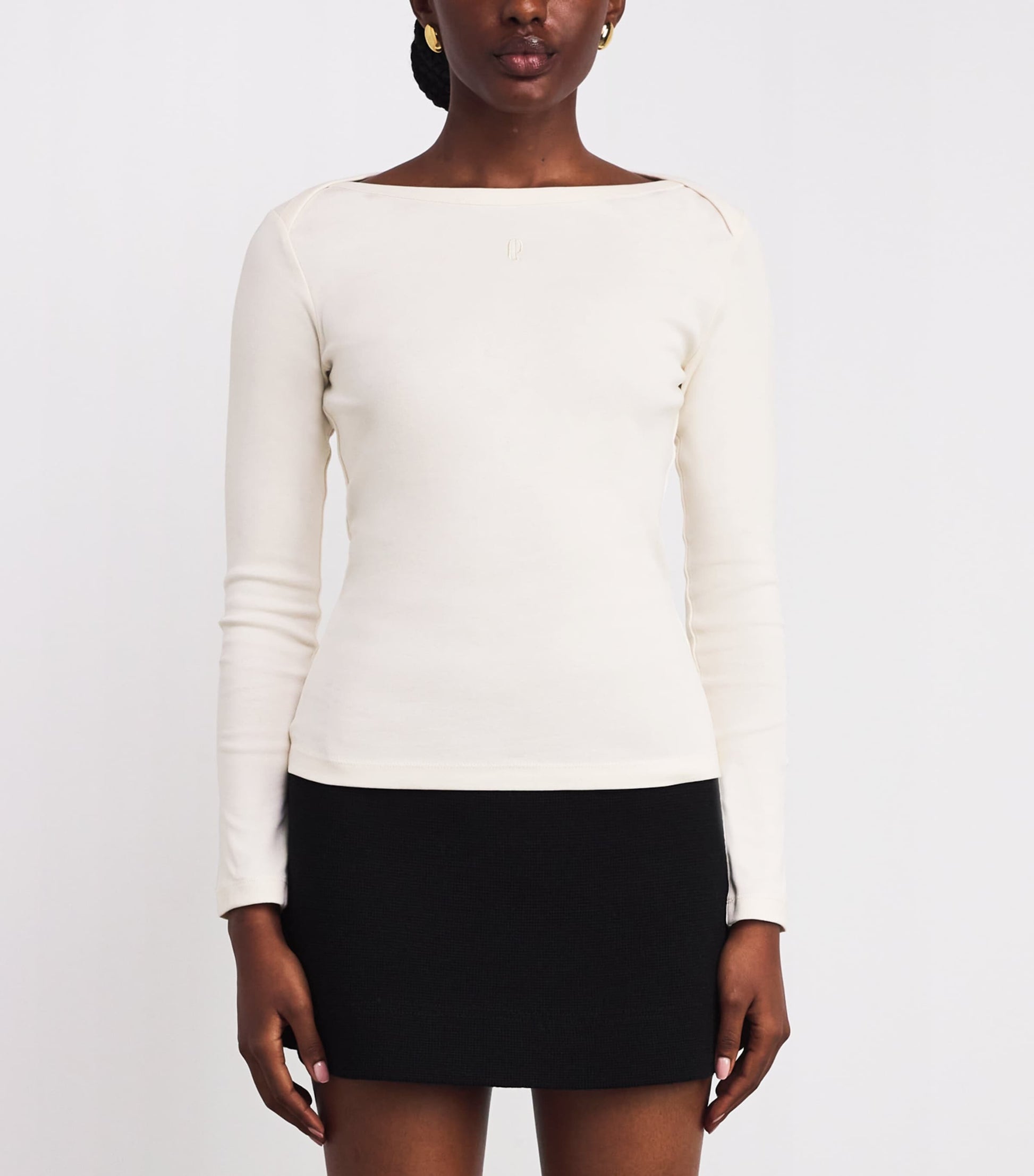 Claudie Pierlot White Cotton Long-Sleeve T-Shirt