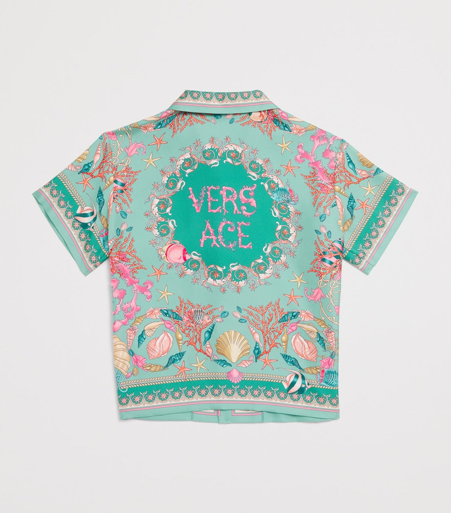 Versace Kids Silk Underwater Barocco Shirt (6-14 Years)