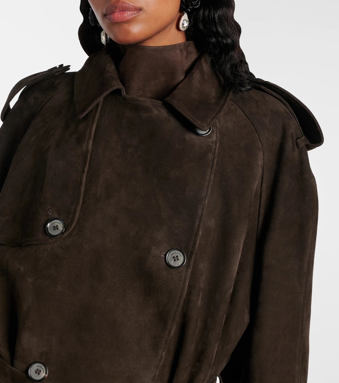 Magda Butrym - Double-breasted suede trench coat