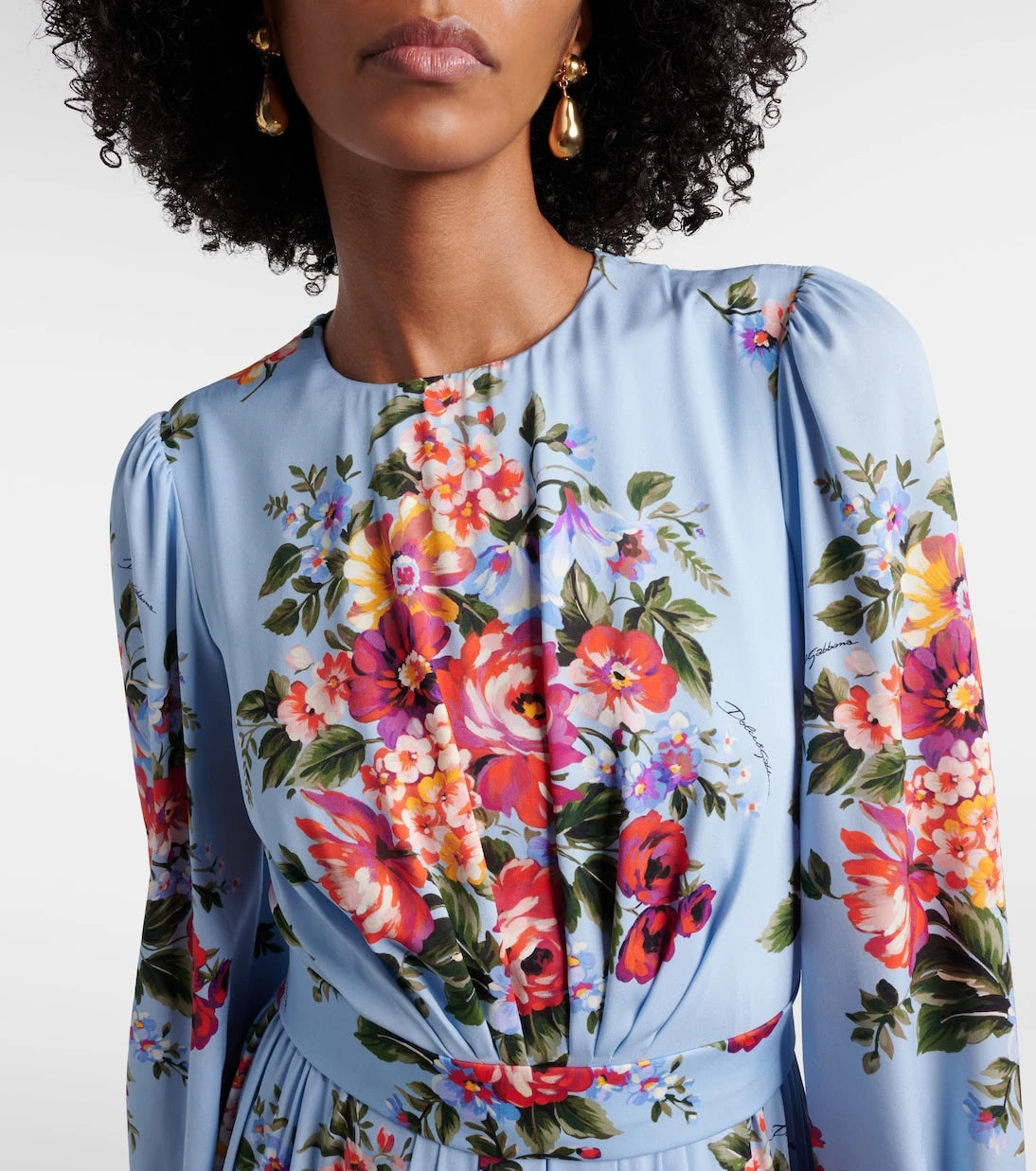 Dolce&Gabbana - Floral silk-blend charmeuse gown