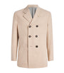 Eleventy Beige Wool Double-Breasted Pea Coat