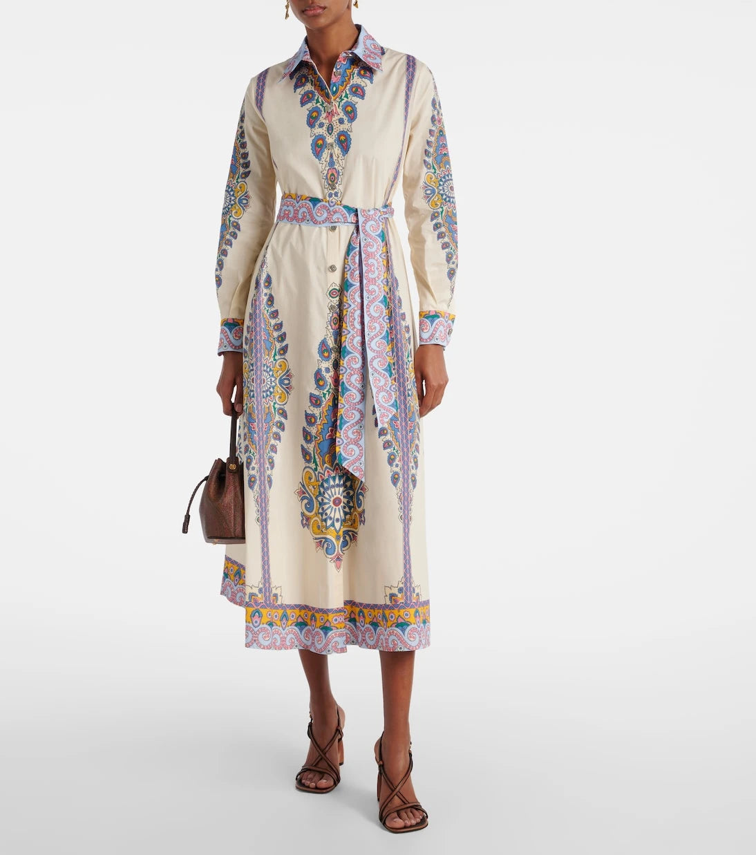 Etro - Printed cotton-blend shirt dress