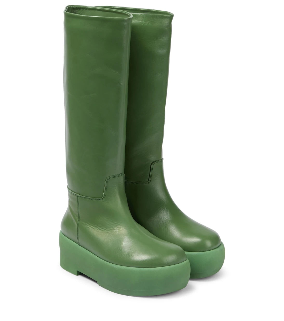 Gia Borghini - Gia 16 leather knee-high platform boots