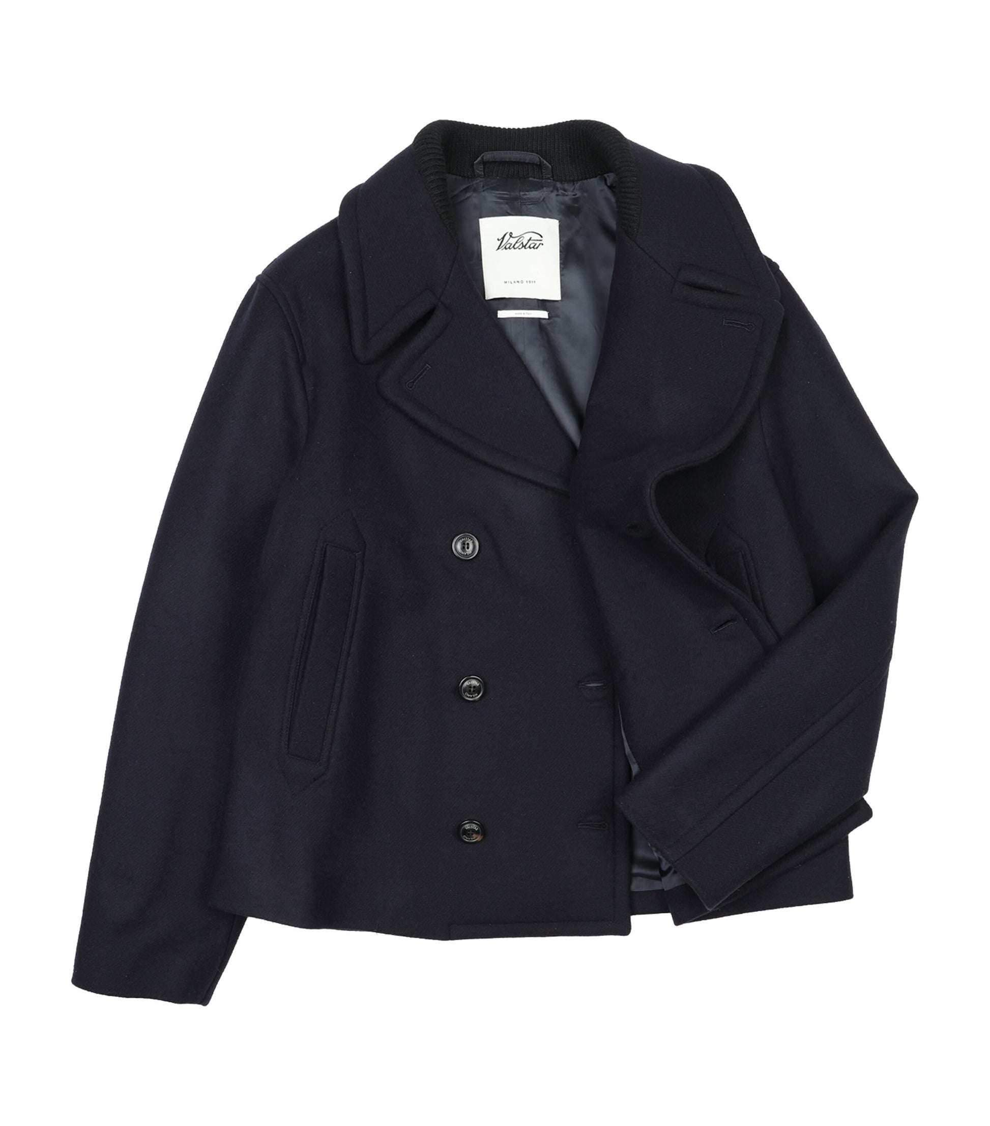 Valstar Navy Virgin Wool Harold Peacoat