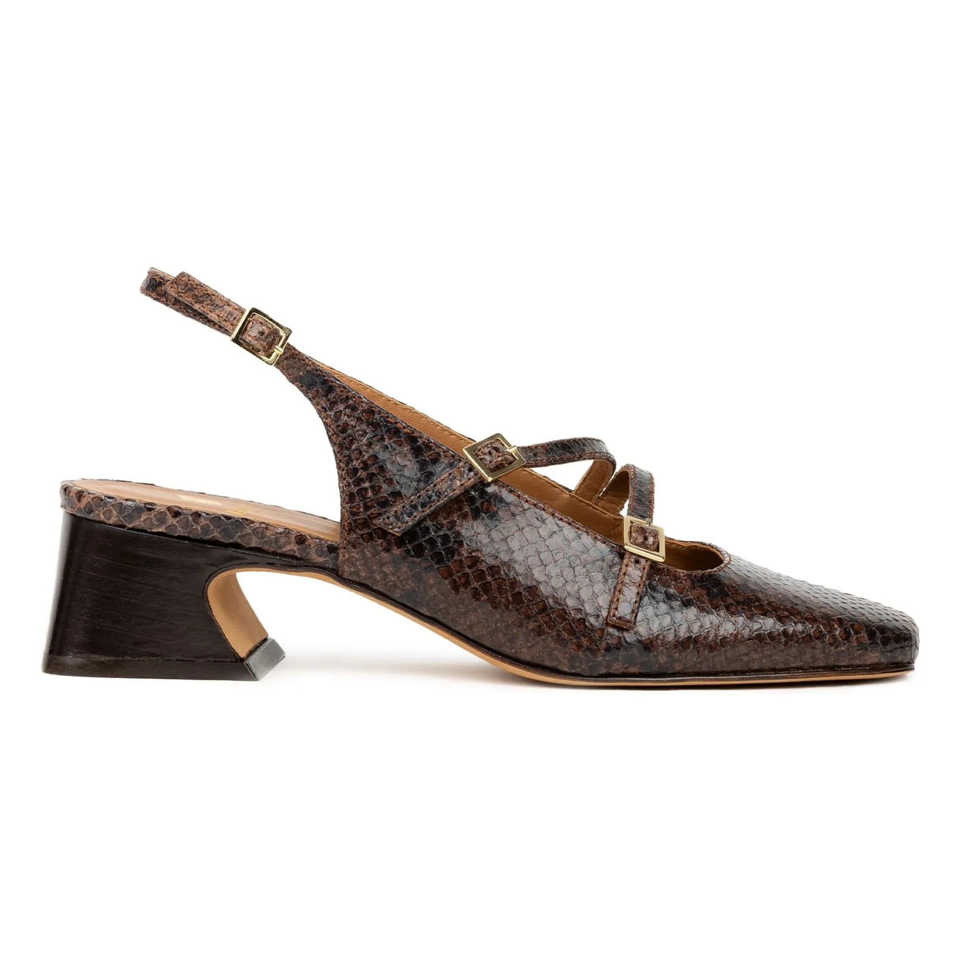 Bobbies - Babies Becca Snake Embossed Leather | Brown