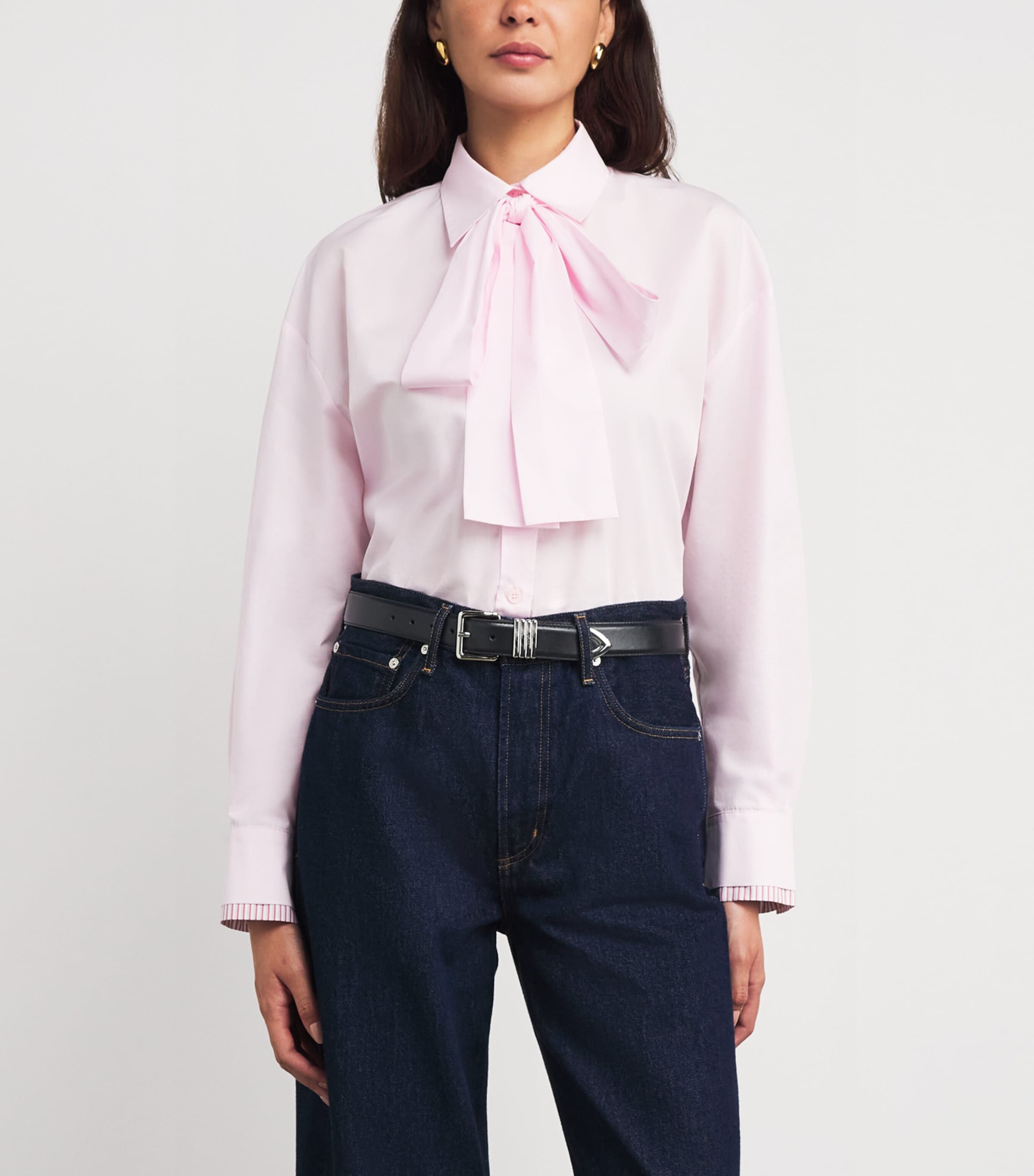 Maje Black Leather Multi-Ring Belt