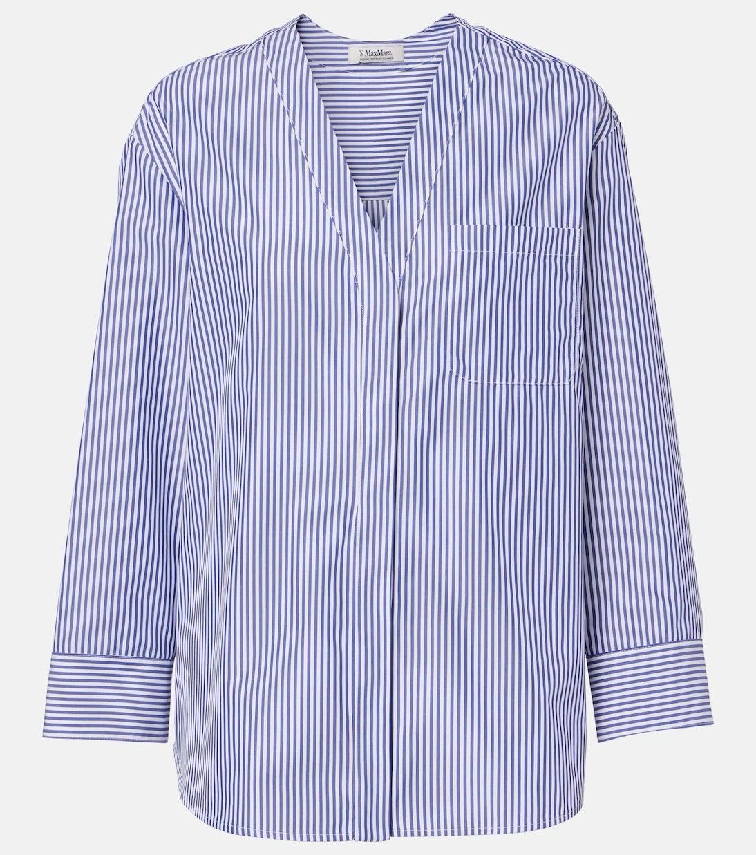 'S Max Mara - قميص شيكا من قطن البوبلين